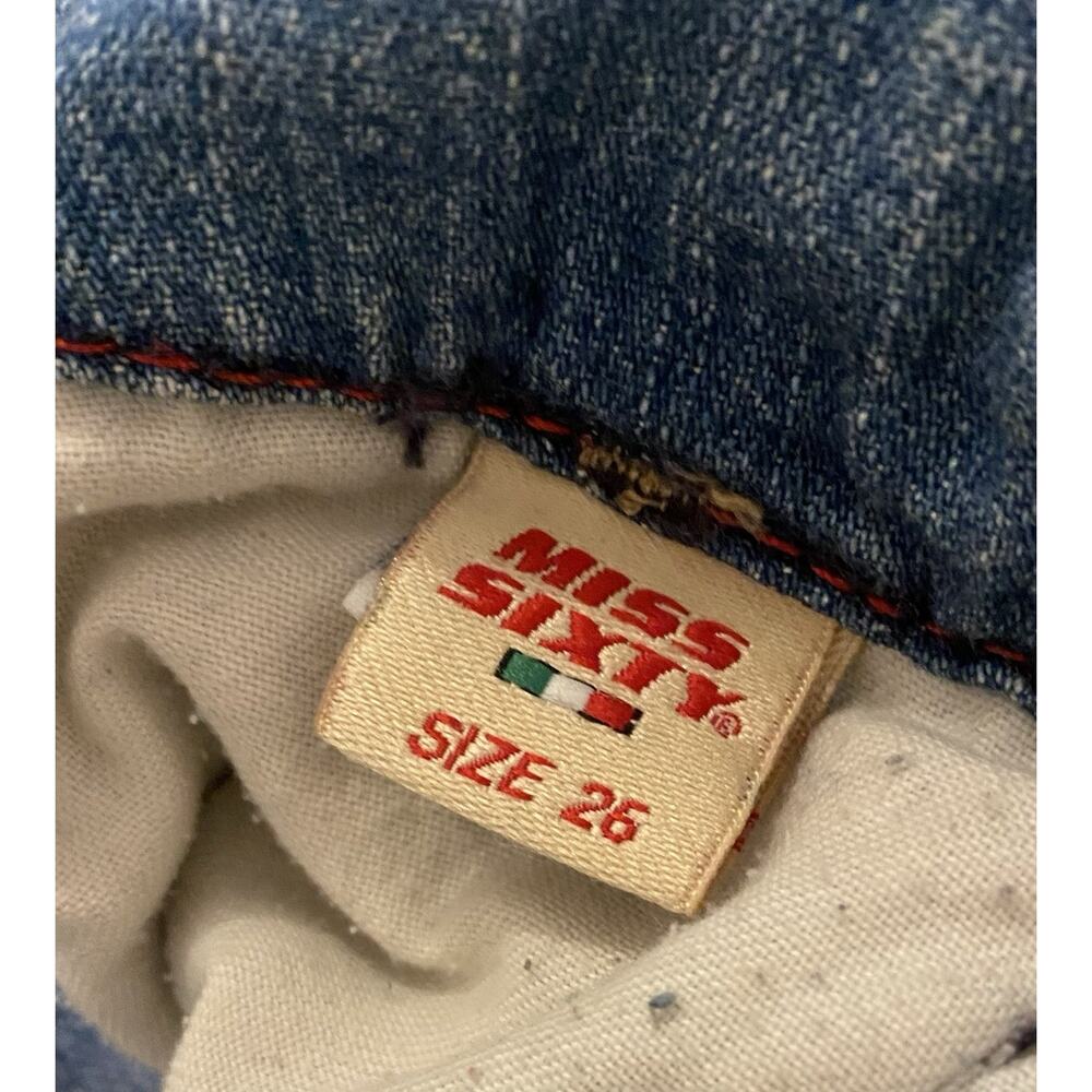 Vintage Miss Sixty Slimhinda Low Rise Bootcut Flare Jeans 26 Italy Y2K Festival - Picture 7 of 13